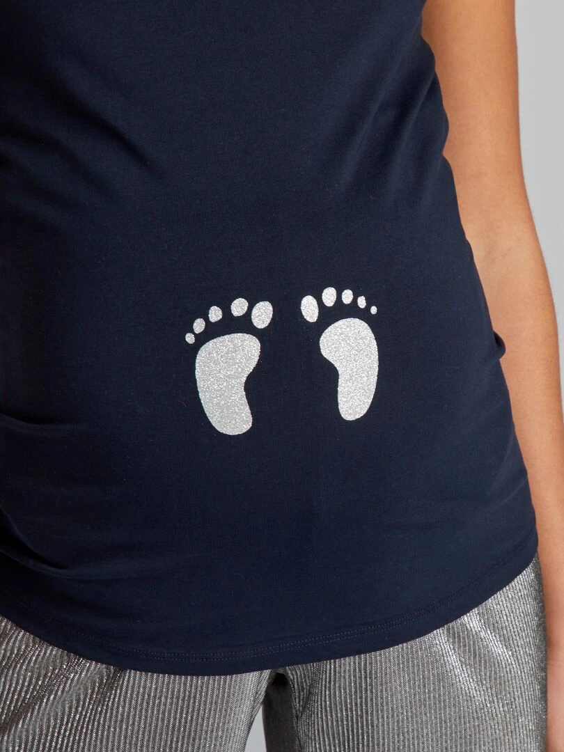 Tee shirt de maternité   Marine