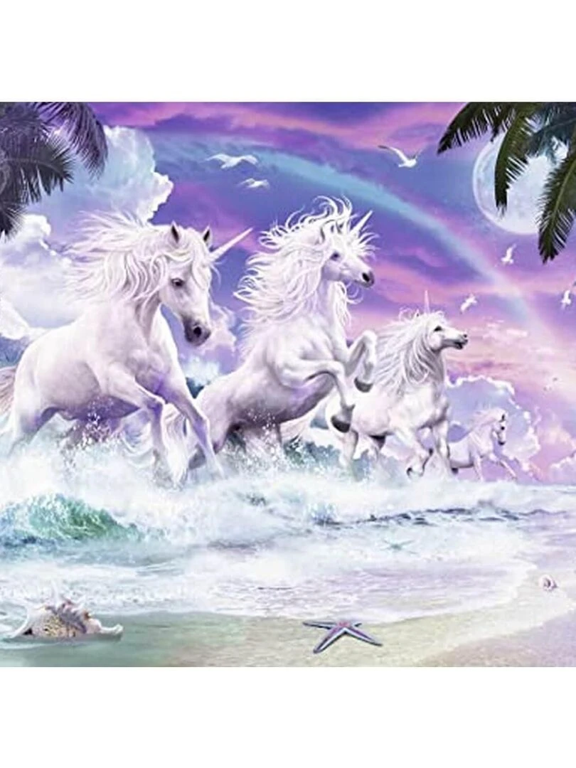 Puzzle 150 pièces XXL : Licornes sur la plage N/A