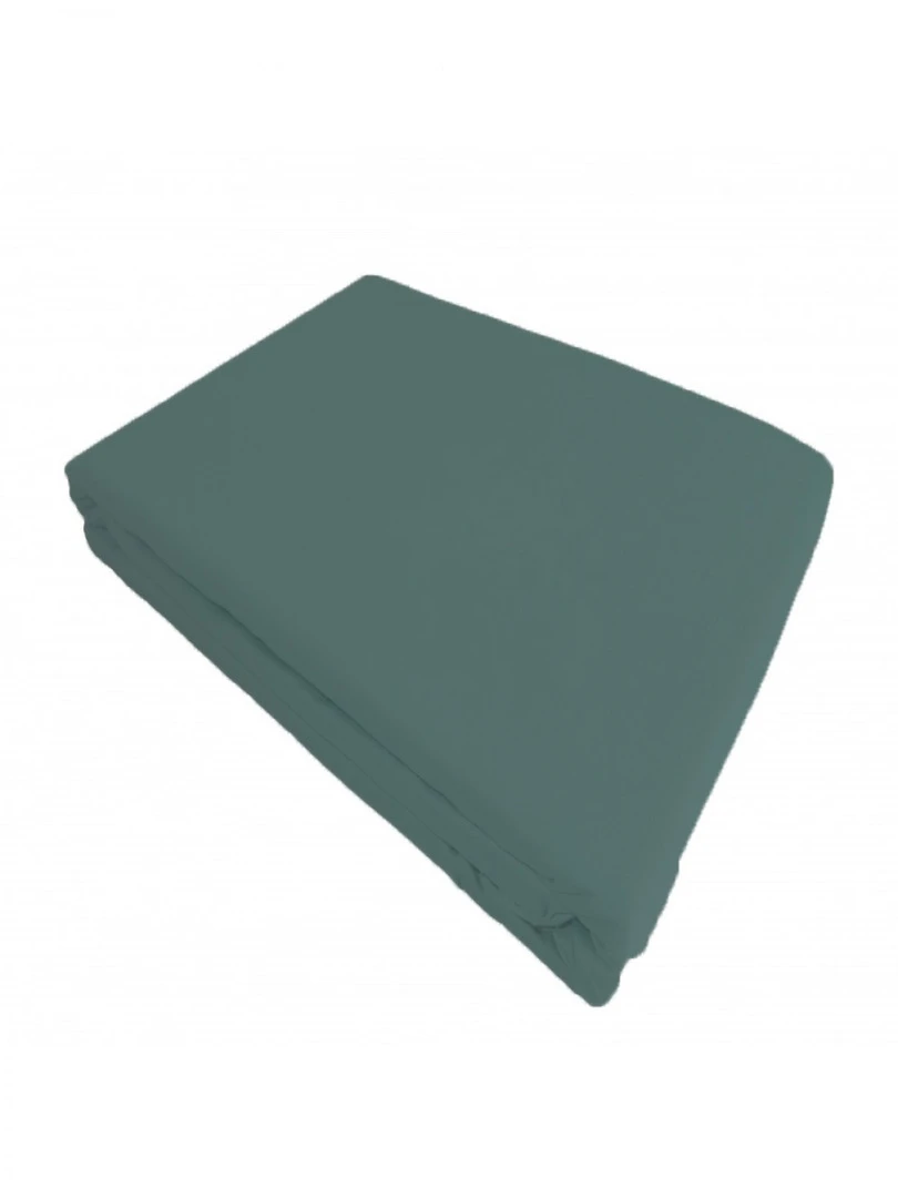Blanc Avenue Drap Plat Satin De Coton Vert