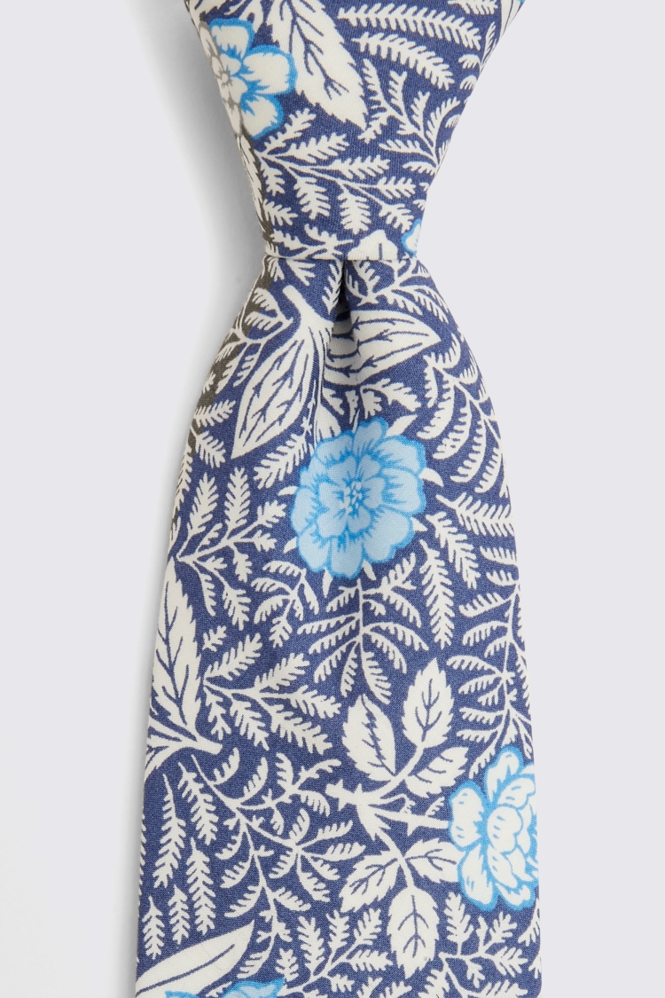 Blue Floral Tie Made with Liberty Fabric Buy Online at Moss