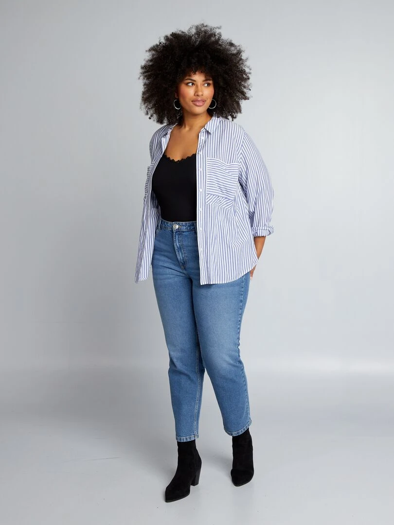 Short en jean à taille haute   Double stone