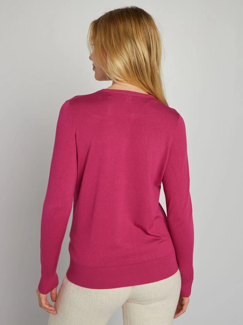 Pull en maille fine   Rose