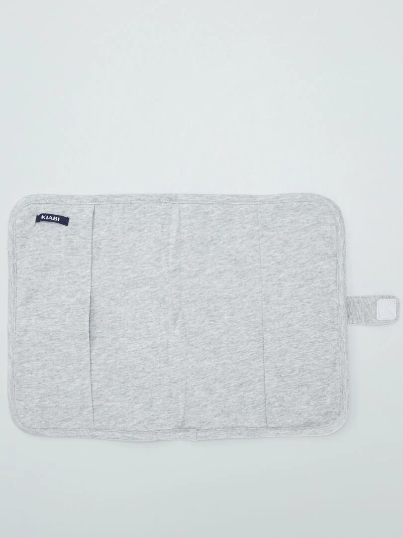 Protège carnet chiné 'chat' Gris