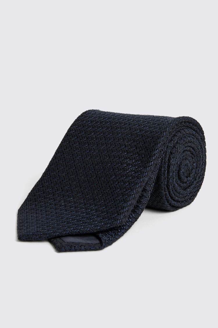 Navy Grenadine Tie