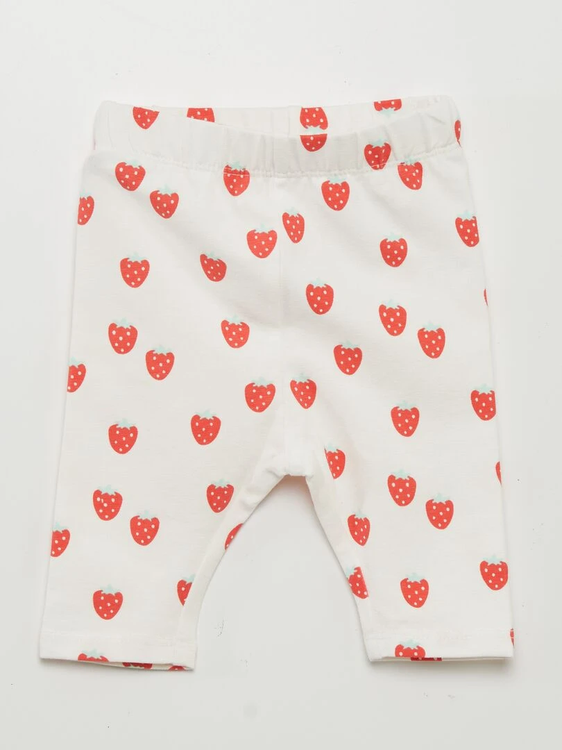 Lot de leggings en jersey   2 pièces   Rouge