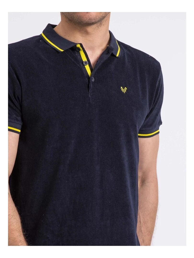 Polo manches courtes PAMEDI   Bleu marine