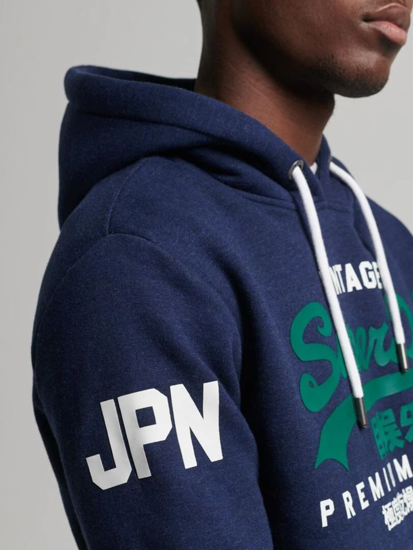 Sweat Capuche SuperDry VL NS Hood   Bleu