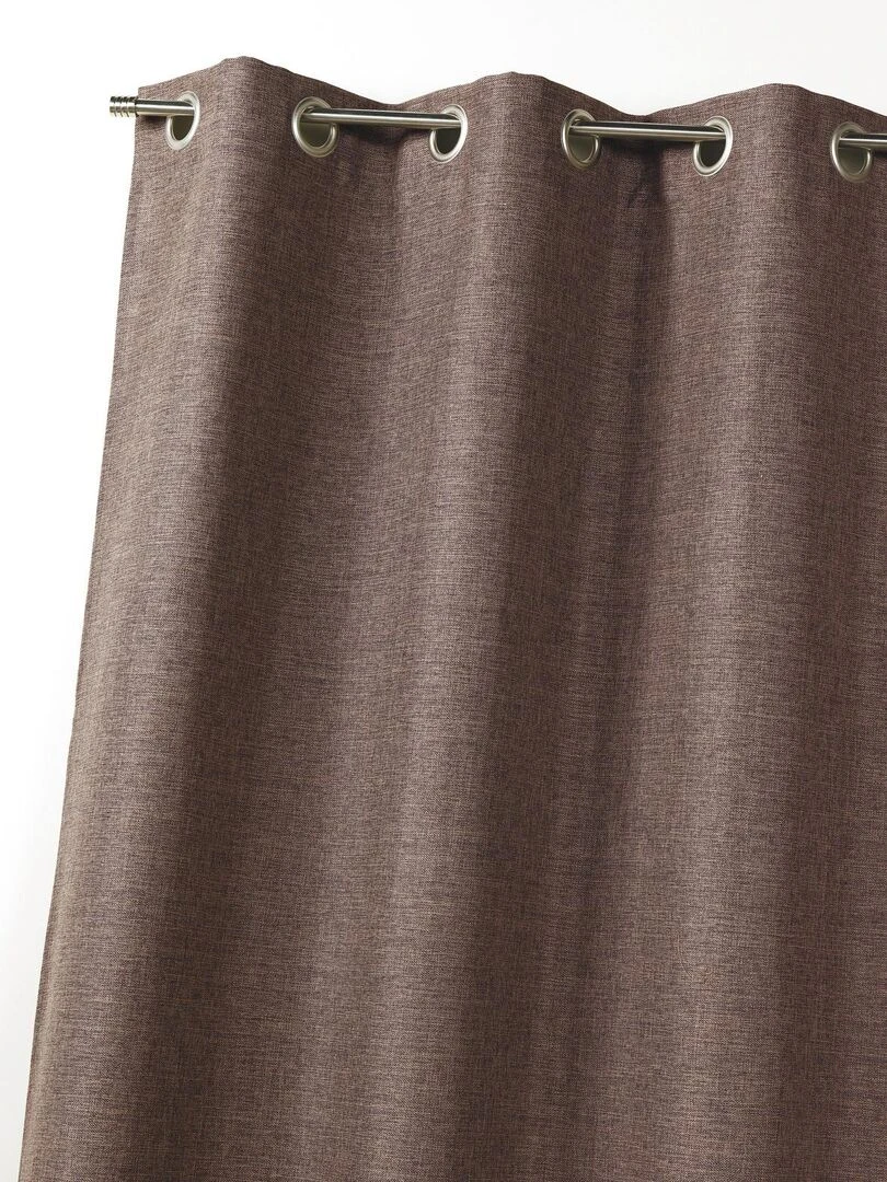 Rideau toile uni aspect naturel Taupe