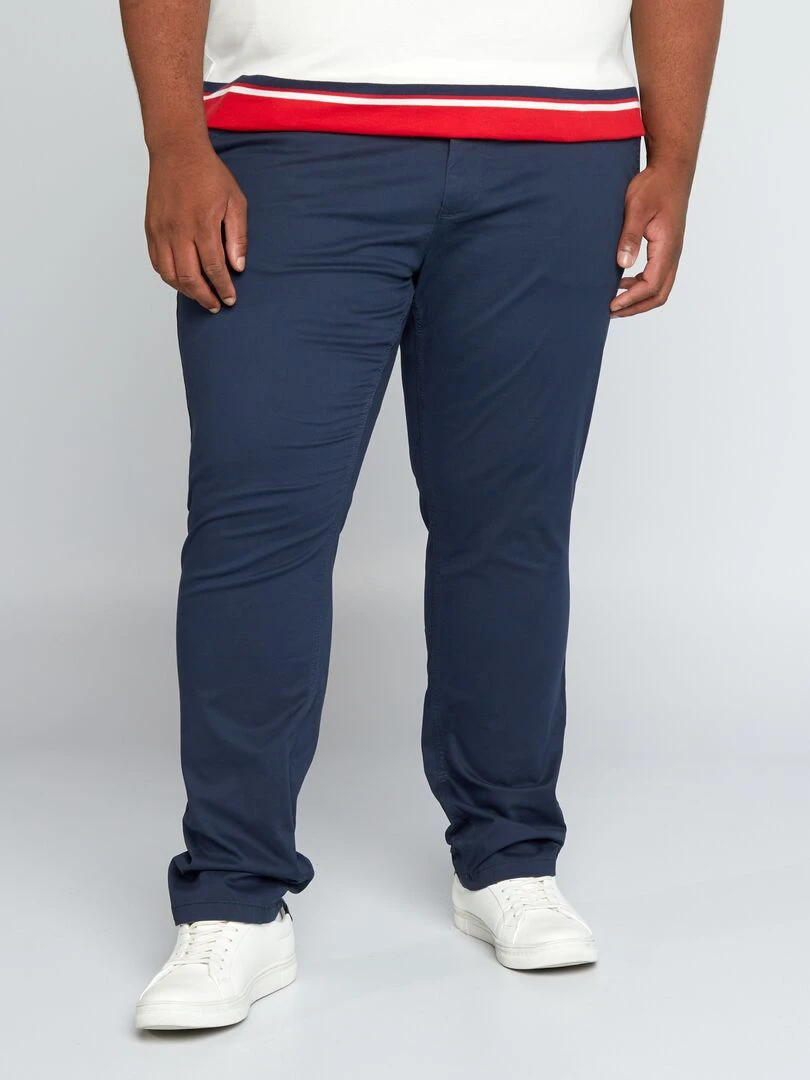 Chemise droite et stretch   Bleu marine