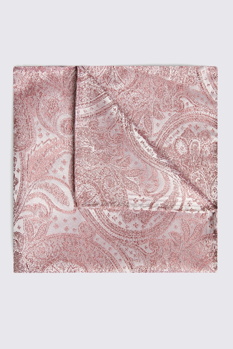 Dusty Pink Wedding Paisley Pocket Square Buy Online at Moss