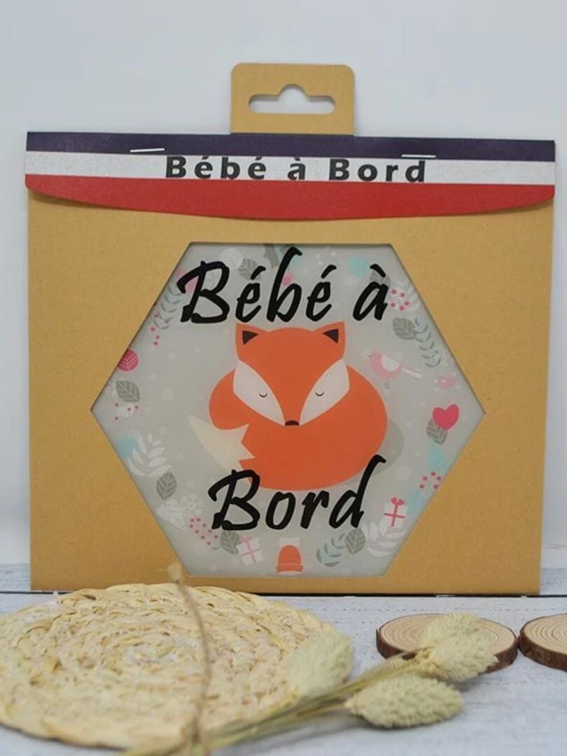 Adhésif / Autocollant bébé à bord   Renard   Orange