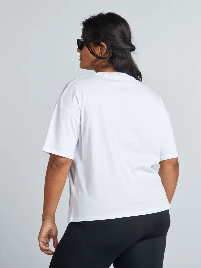 Tee shirt 'Emily in Paris' à col rond   blanc