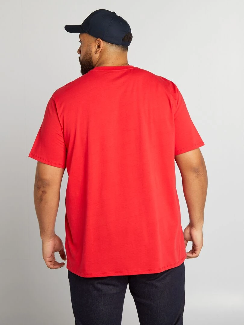 Tee shirt 'Nirvana' à col rond   Rouge