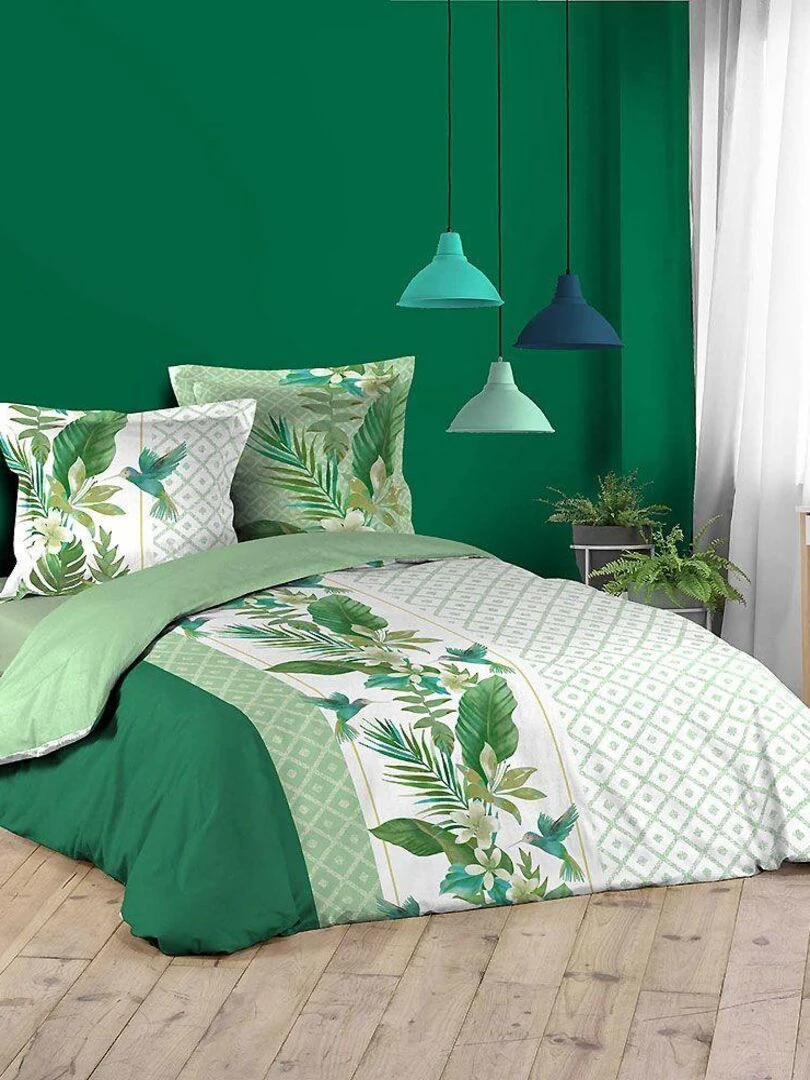 Housse de couette + 2 taies d'oreiller Boreale   Vert