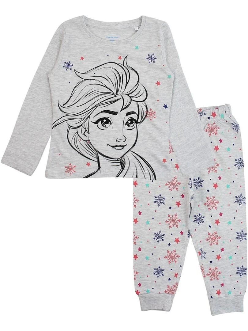 Disney   Pyjama fille imprimé La Reine Des Neiges en coton   Bleu