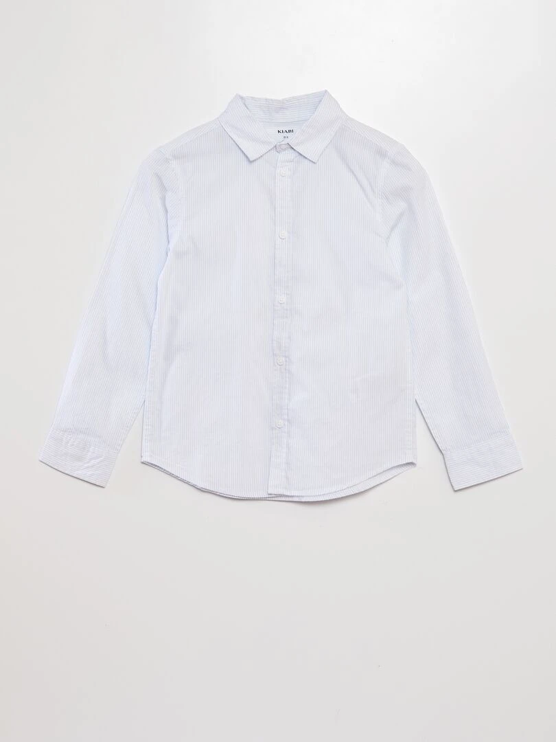 Chemise en popeline imprimée Blanc ray