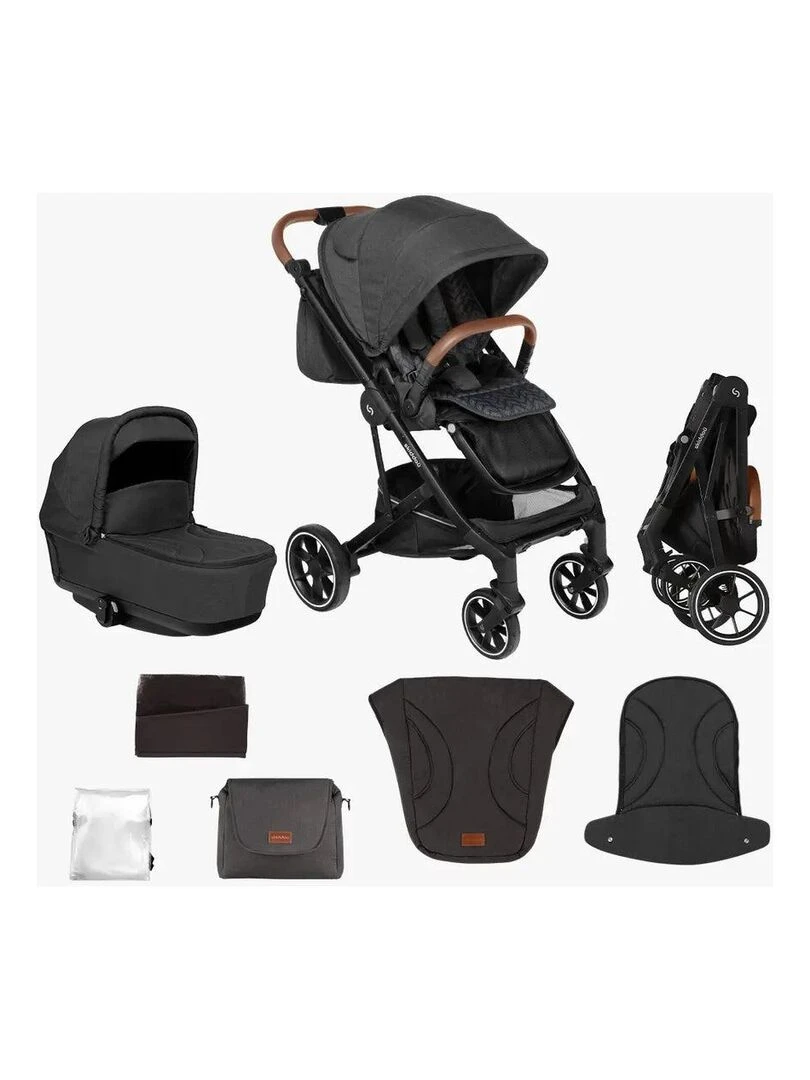 Poussette "Moss" noir Noir