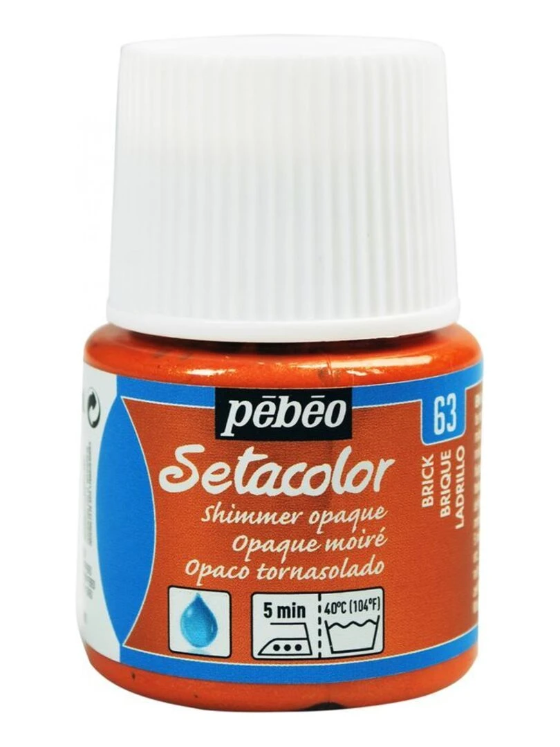 Peinture textile Setacolor opaque effet métallique Orange brique 45 ml N/A