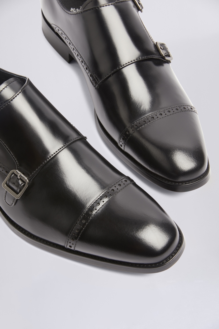 John White Alderney Black Double Monk   Buy Online at Moss