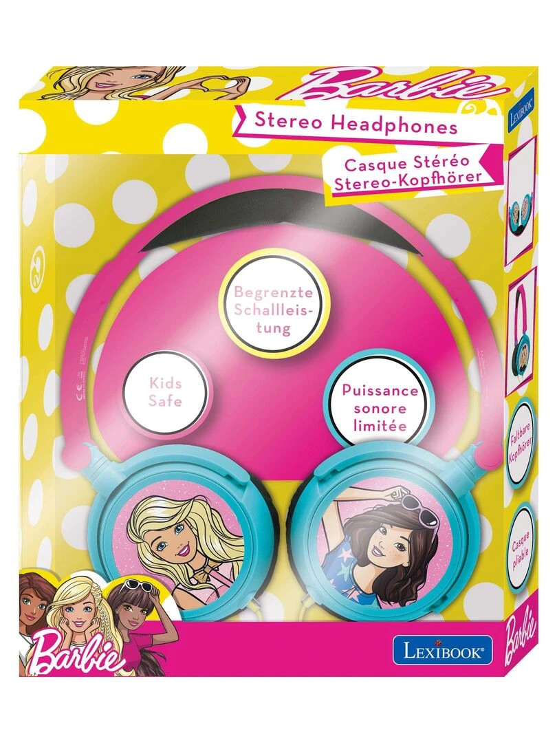 Casque Stéréo Filaire Pliable Pour Enfants Avec Limitation De Volume D'écoute Barbie   N/A