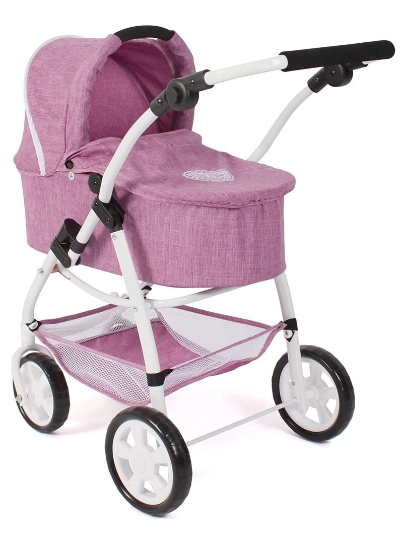Poussette pour poupées 3 en 1 EMOTION jean rose N/A