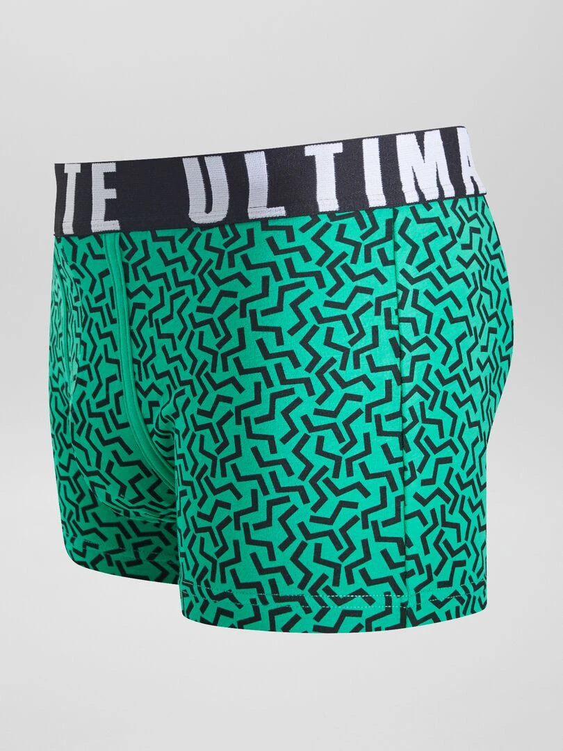 Lot de 3 boxers fantaisie   Noir/vert