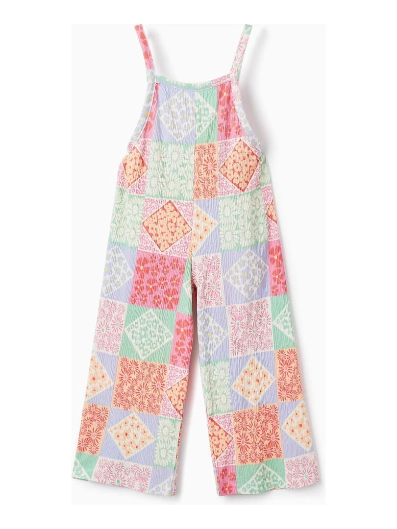 Combinaison à bretelles avec motif floral pour fille THE WAVE TRIBE Blanc