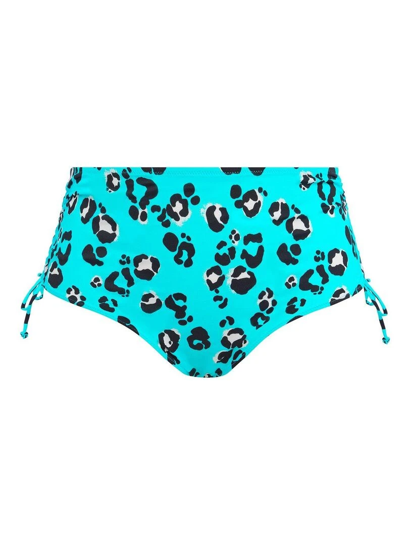 Bas de maillot léopard culotte ajustable Kotiya   Bleu