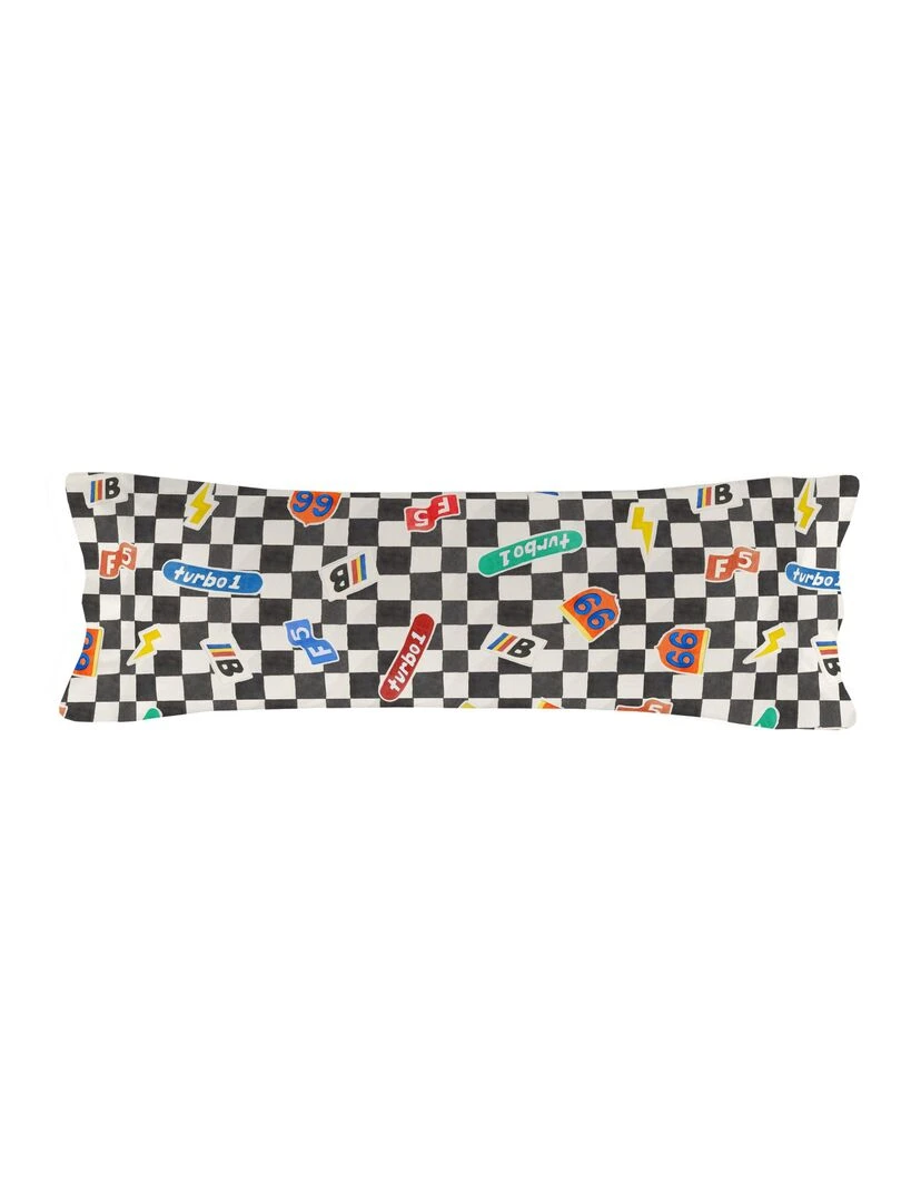 Taie d'oreiller Racer "Happyfriday" Blanc