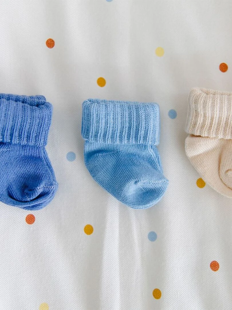 Lot de 7 paires chaussettes bleu (0 3 mois) Bleu