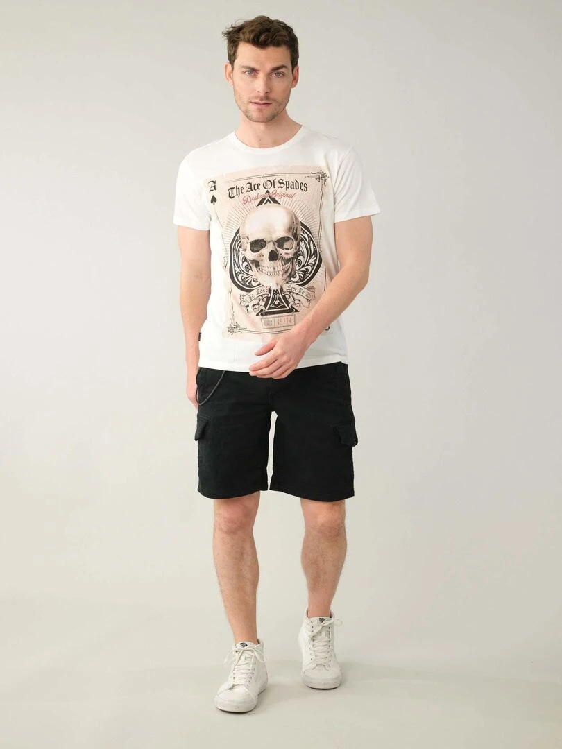 T shirt en coton pour homme 'Deeluxe'   Blanc