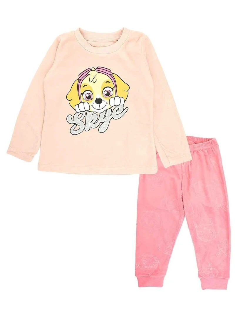 La Pat' Patrouille Pyjama fille imprimé La Pat' Patrouille en coton Rose