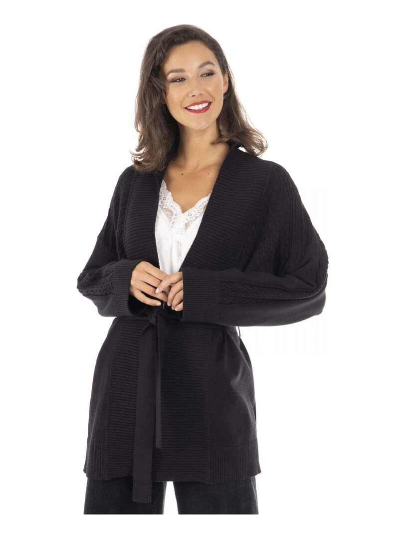 Gilet chale PIA Gérard Pasquier Noir Noir