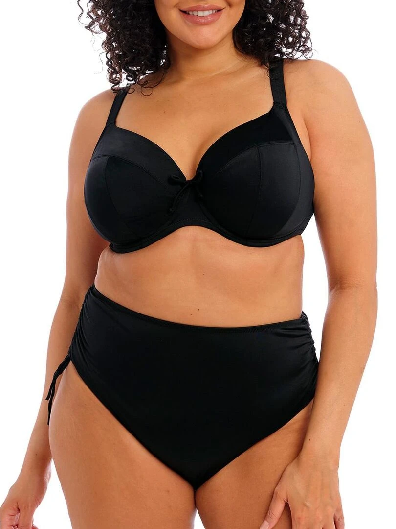 Bas de maillot culotte ajustable grande taille Plain sailing   Noir