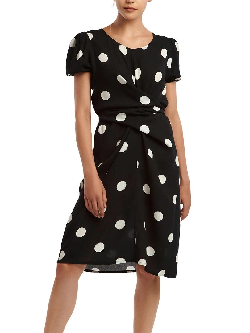 Robe estivale manches courtes Manila Noir
