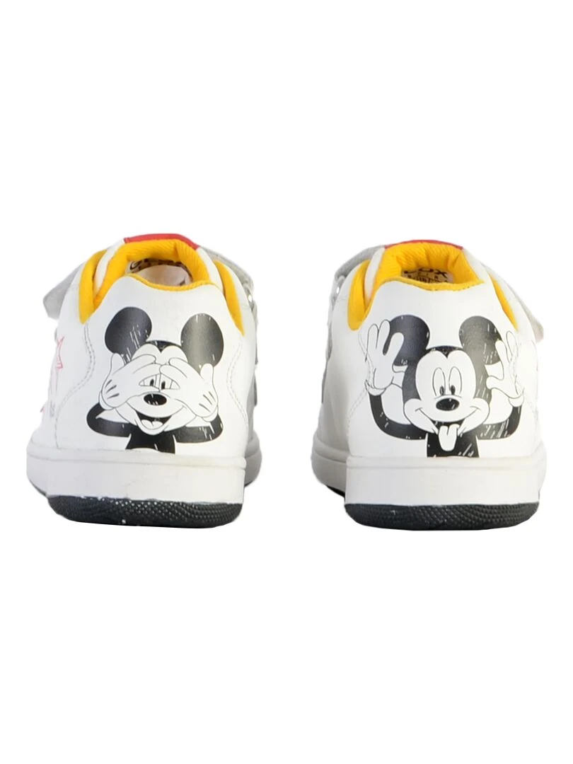 Basket Cuir Geox Enfant New Flick   Blanc