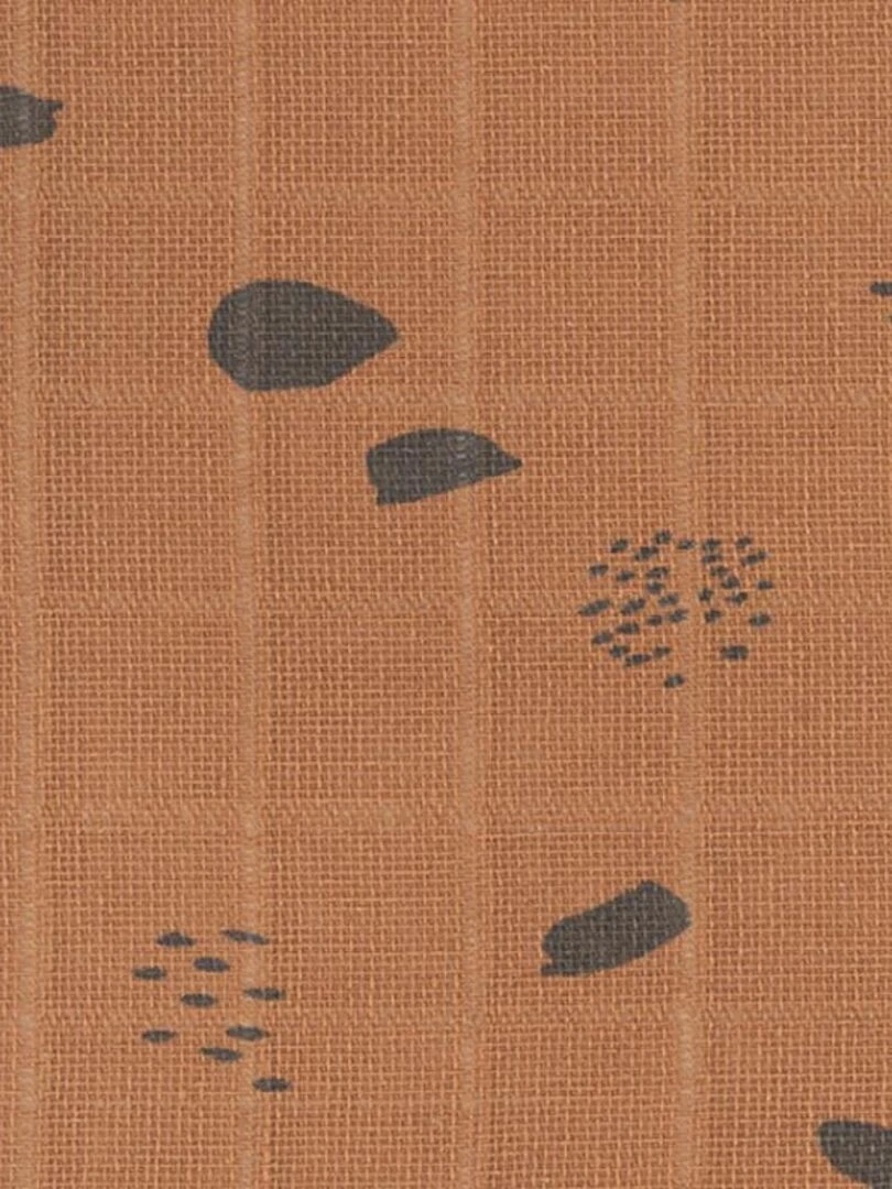 Lot de 3 mini langes hydrophiles Spot caramel (31 x 31 cm) Marron