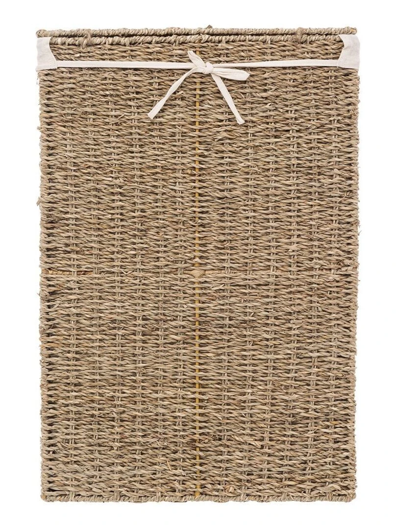 Panier à linge rectangle seagrass   Beige