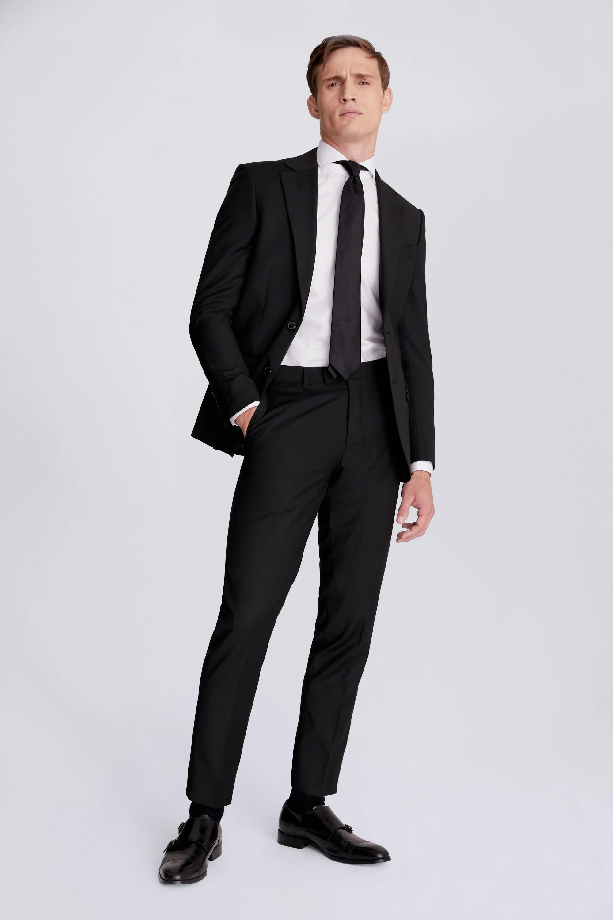 Tailored Fit Grey Stretch Jacket   Buy Online at Moss