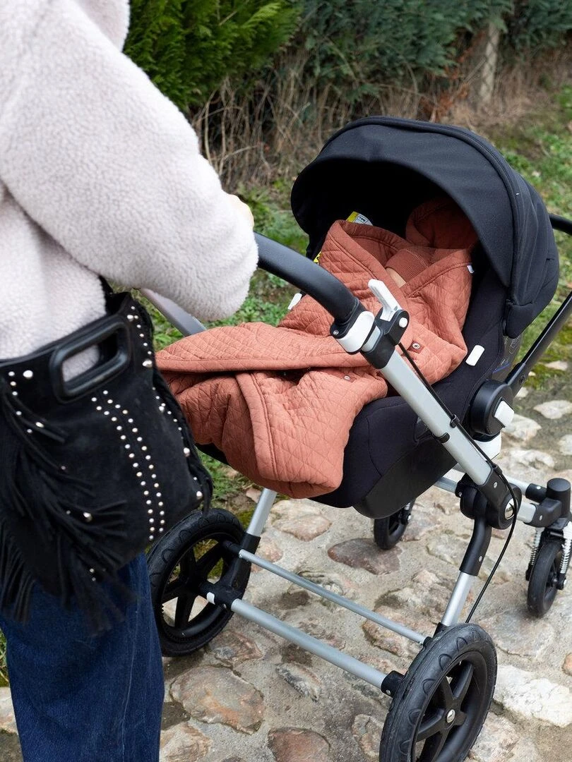 Bemini Nid d'ange BISIDE ouatiné Quilted et pady jersey   Beige foncé