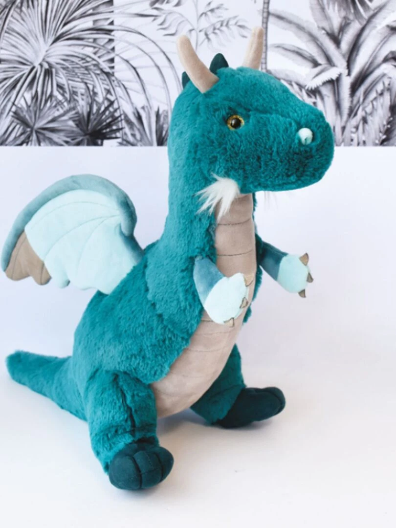 Peluche Dragon Les animaux des grands espaces (40 cm)   Bleu