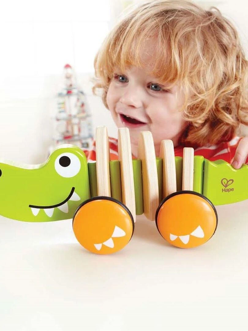 Jouet À Tirer En Bois Crocodile   N/A