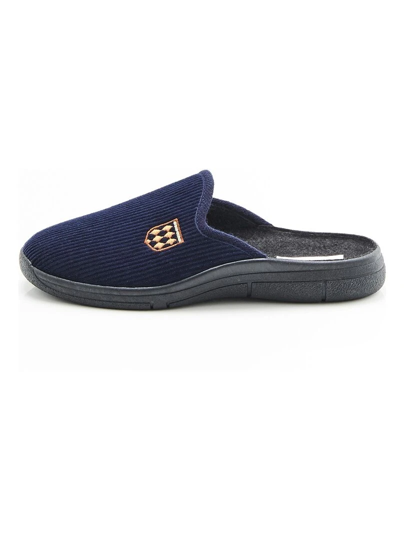 Mules velours Damart Bleu marine