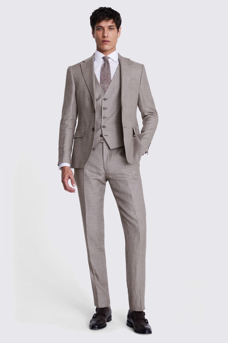 Italian Tailored Fit Off White Check Jacket    Buy Online at Moss