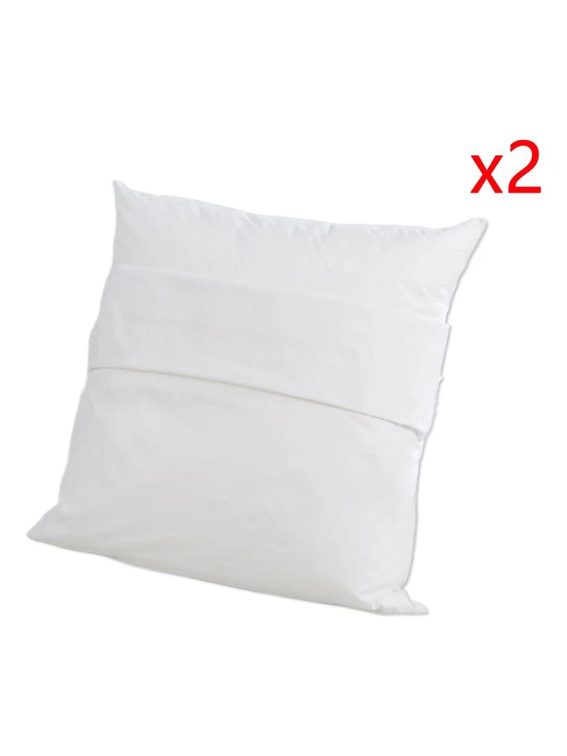 DODO Lot de 2 Protège Oreillers Anti acariens et Absorbant Blanc