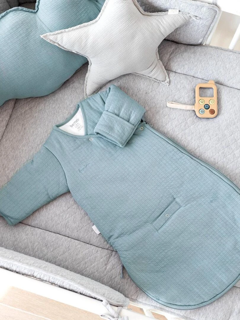 Bemini Gigoteuse avec moufles Pady Tetra Jersey et jersey Bleu foncé