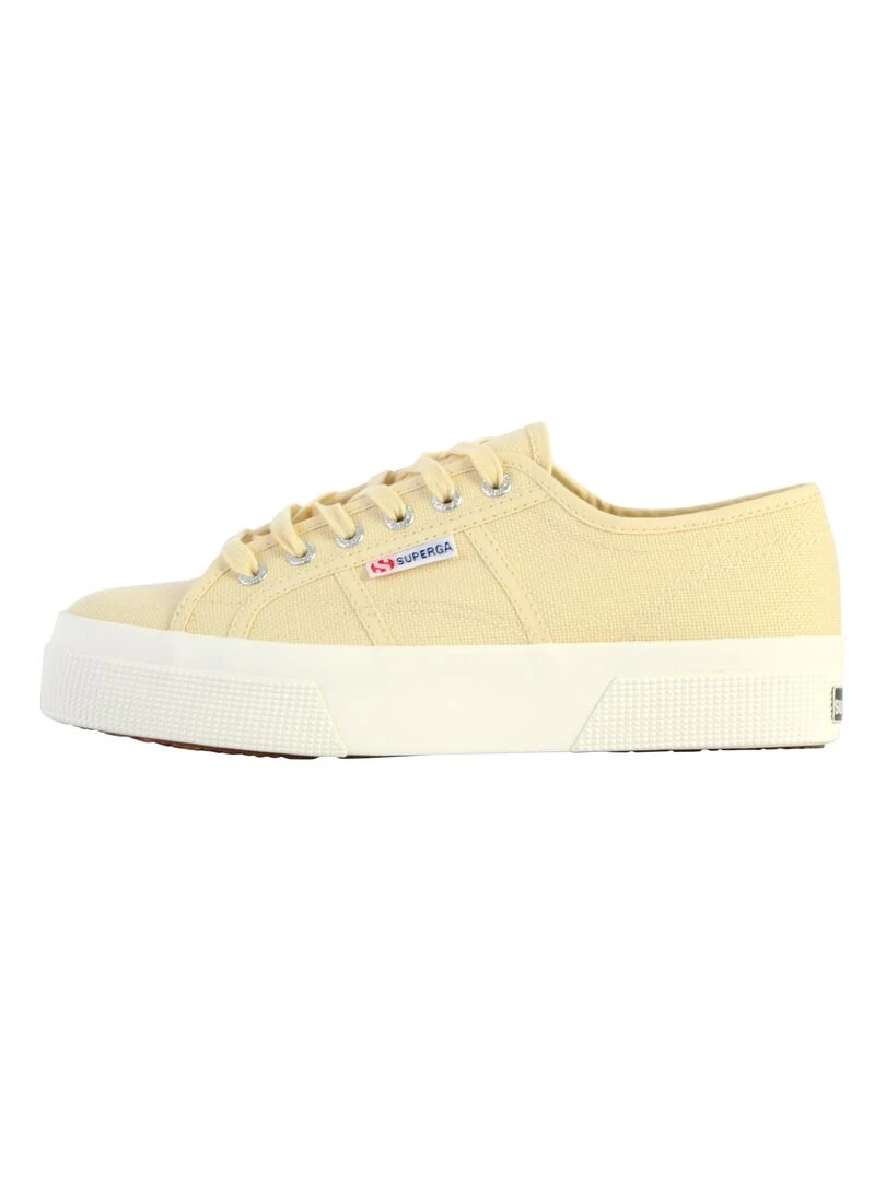 Basket Basse à Lacets Superga Platform Beige clair