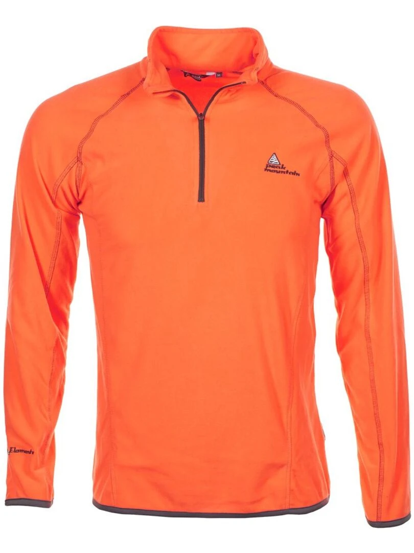 Sweat polaire homme CAFINE PEAK MOUNTAIN Orange