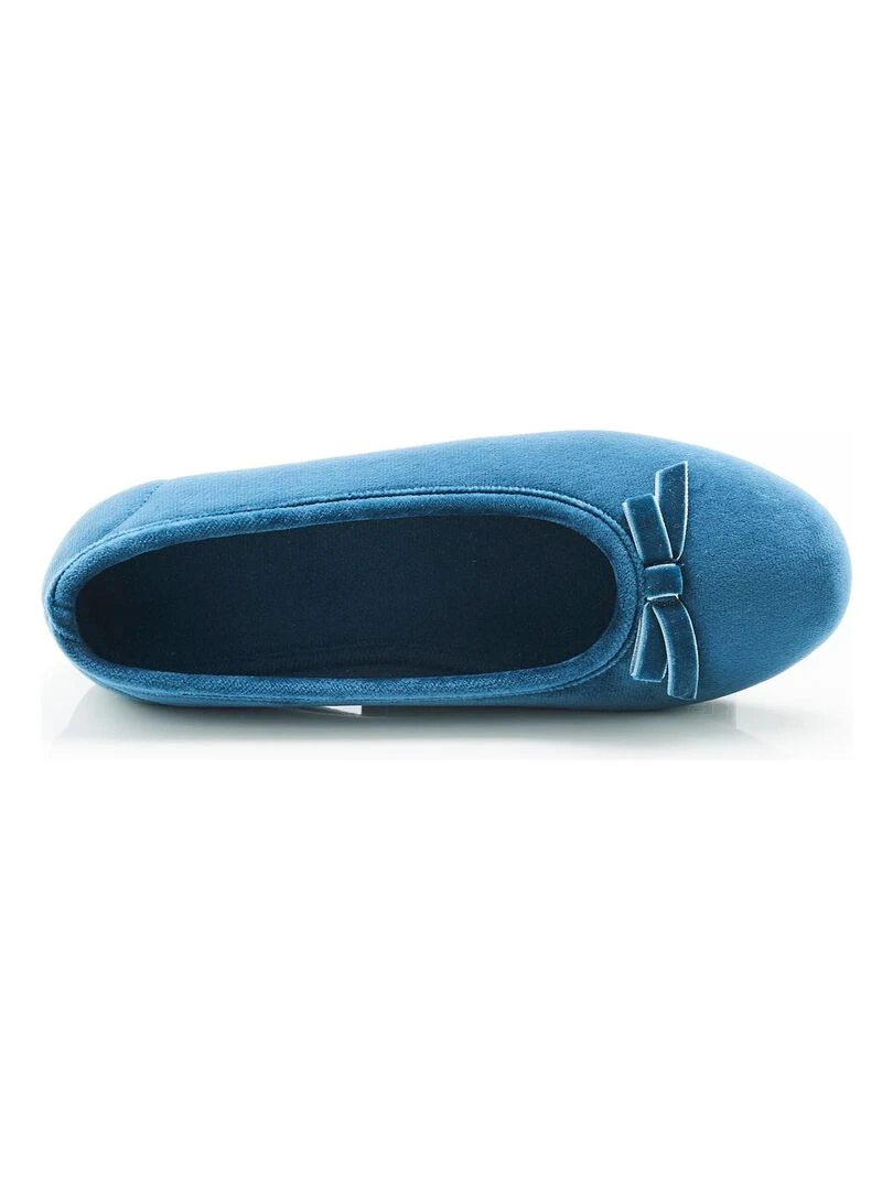 Ballerines aspect velours Damart Bleu saphir