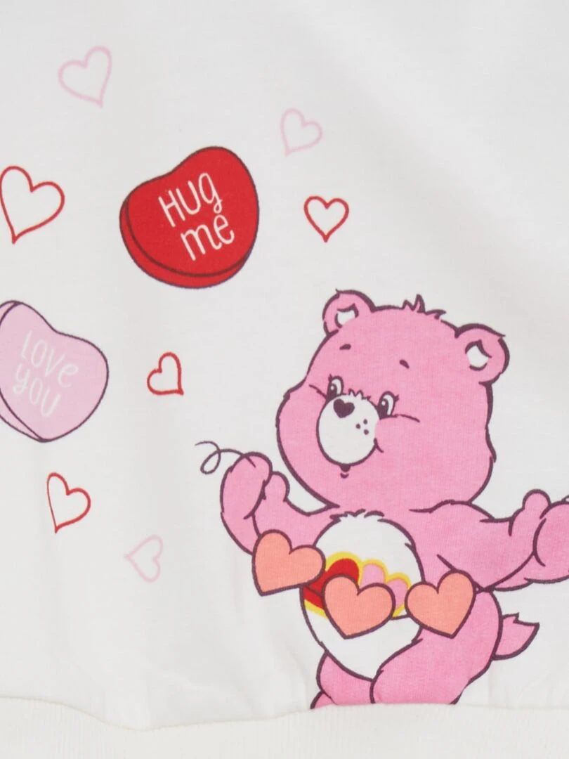 Sweat en molleton 'bisounours'   blanc